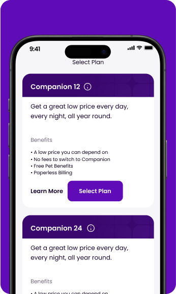 image of a phone screen with benefits of signing up
