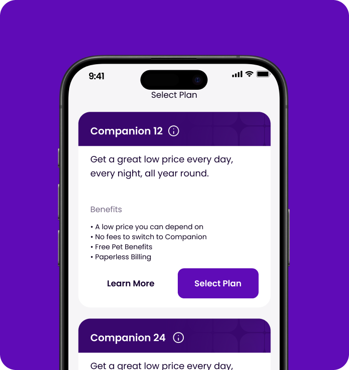 image of a phone screen with benefits of signing up